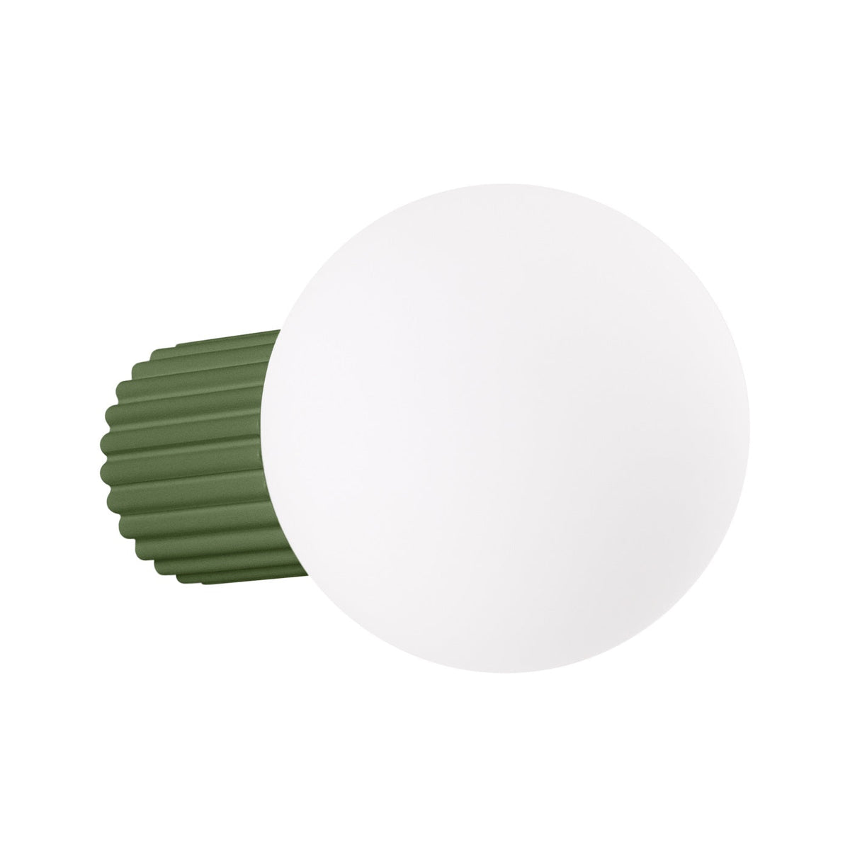 Applique Murale Halo Vert Olive IP44 en Aluminium Nervuré