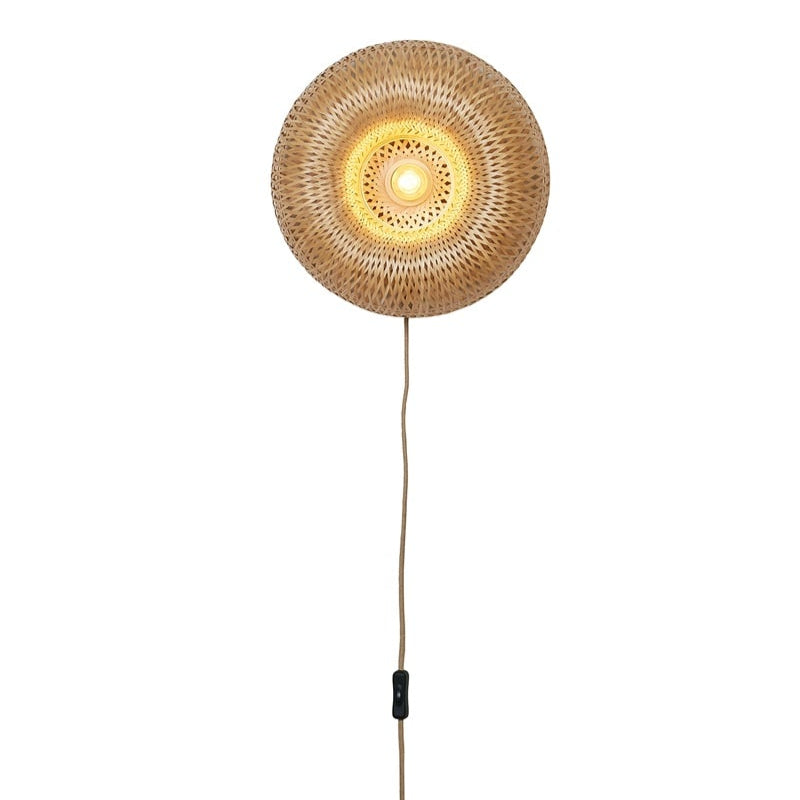 Applique Murale Barbados Bambou Tressé Naturel 35 cm