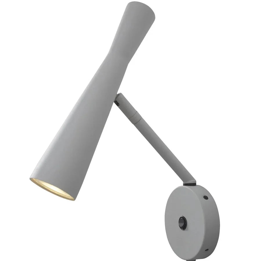 Applique Murale Bordeaux Spot Orientable Fer Gris Clair GU10