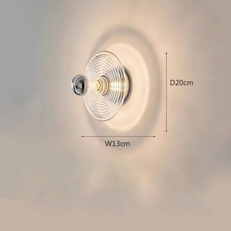 Applique LED Murale Verre Ondulé