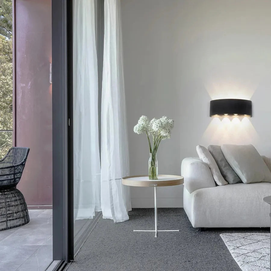 Applique Murale LED Aluminium Noir Étanche IP65