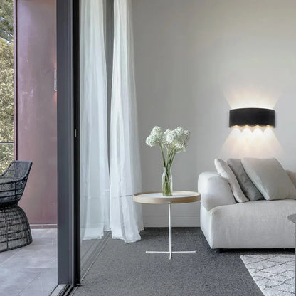 Applique Murale LED Aluminium Noir Étanche IP65