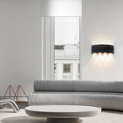 Applique Murale LED Aluminium Noir Étanche IP65