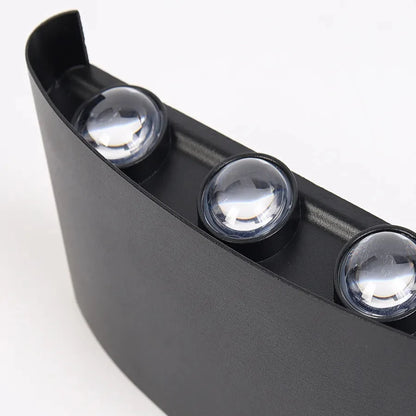 Applique Murale LED Aluminium Noir Étanche IP65