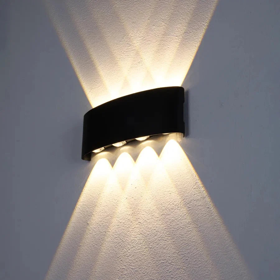 Applique Murale LED Aluminium Noir Étanche IP65