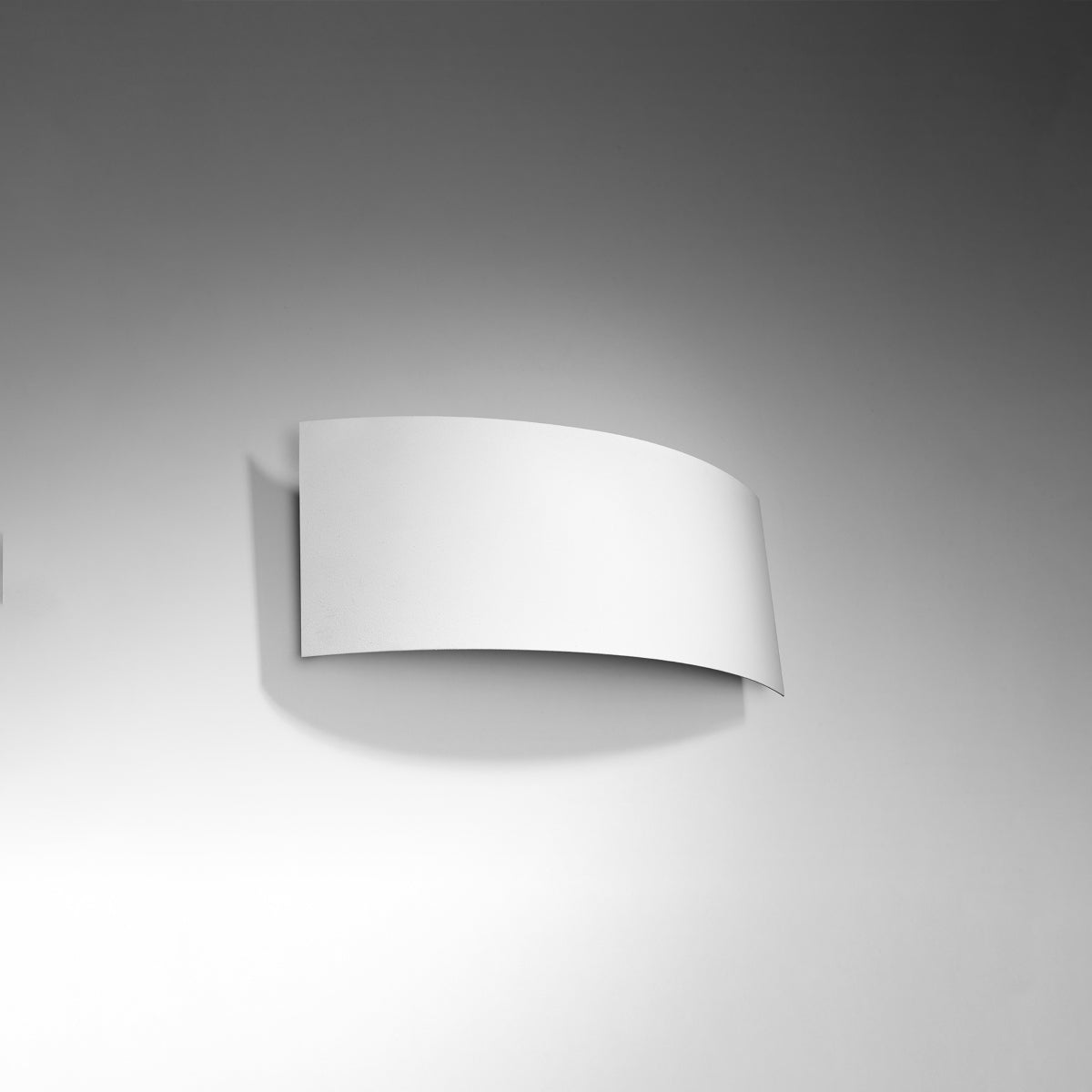 Applique Murale Arc en Métal Blanc, Éclairage Haut et Bas