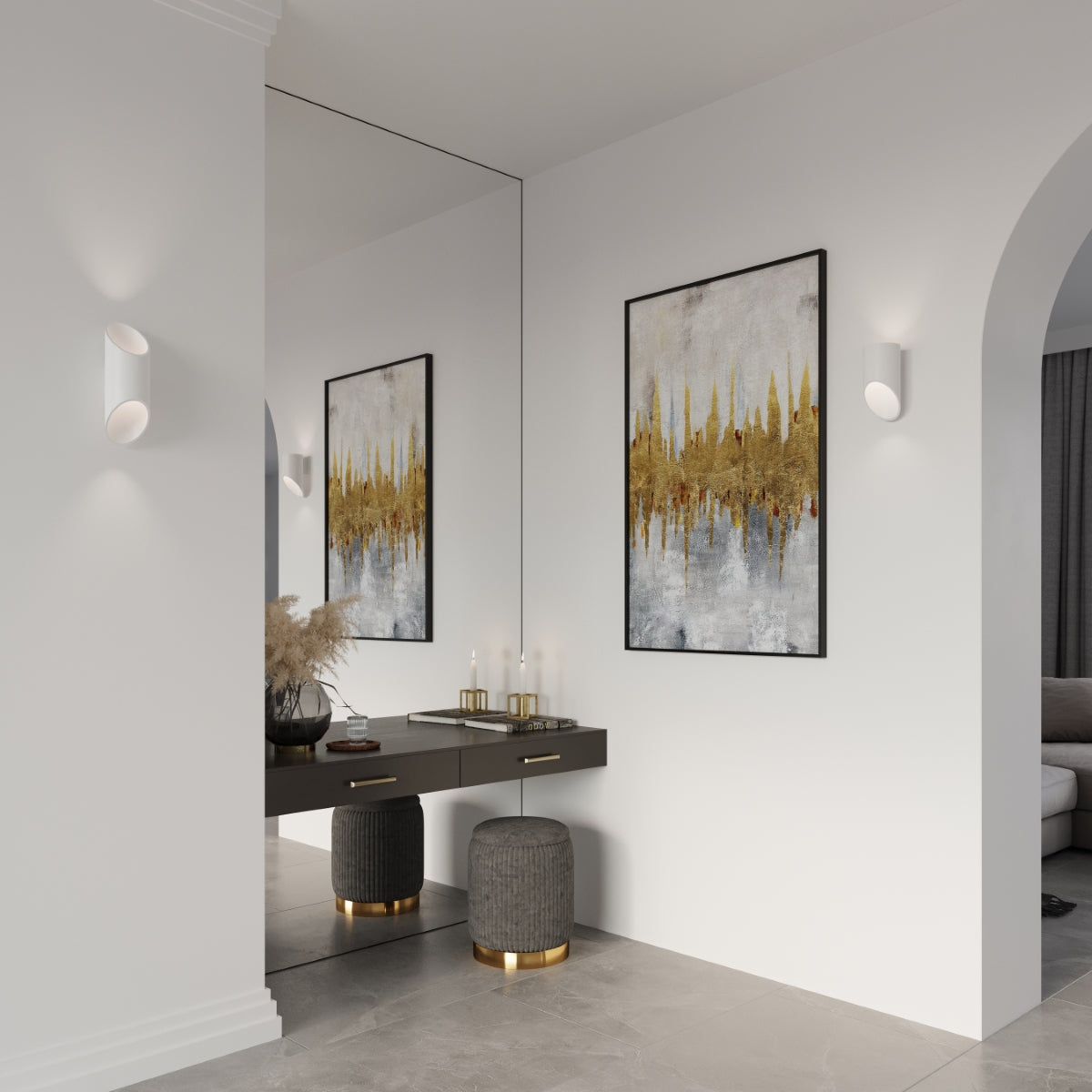 Applique Murale Bambou 30 Blanche