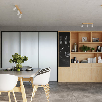 Applique Murale Orientable Bois et Métal Blanc, Spot GU10