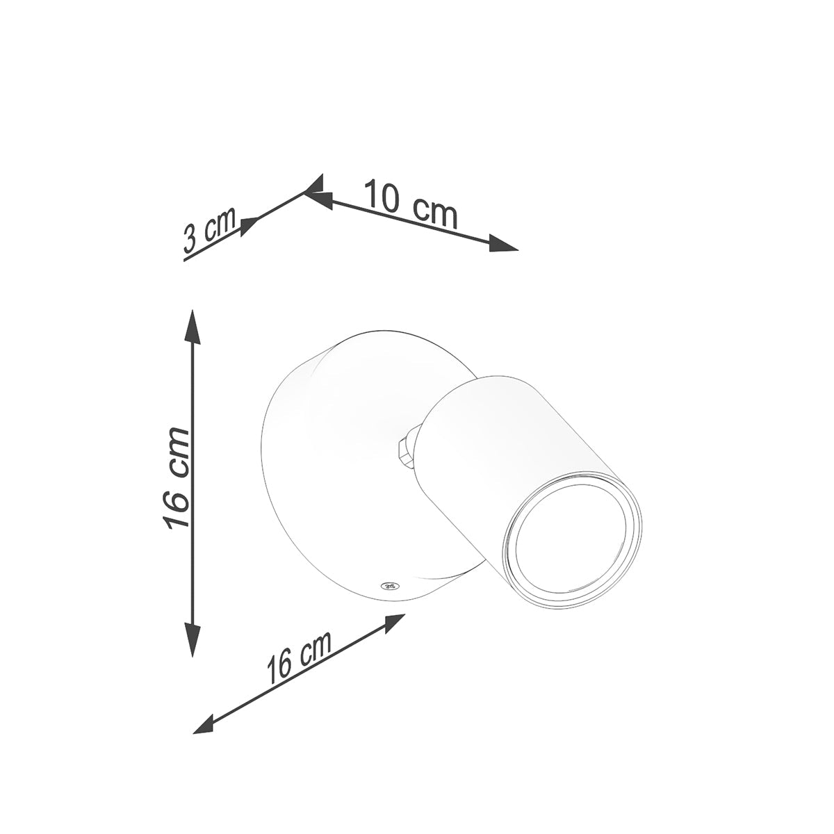 Applique Murale Orientable Bois et Métal Blanc, Spot GU10