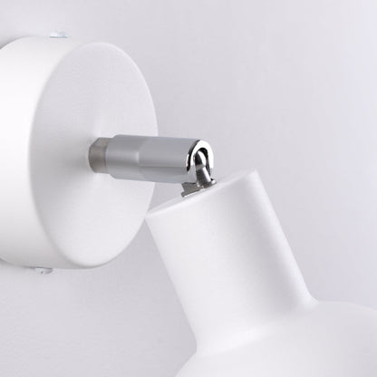 Applique Murale Cloche Réglable Elba Blanc en Acier