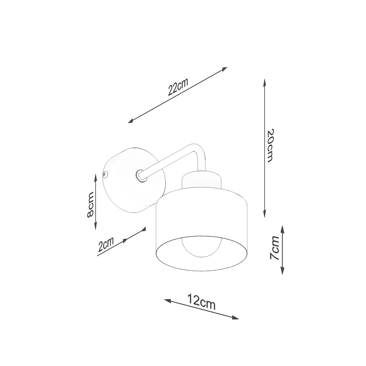 Applique Murale Cloche Design Acier Noir