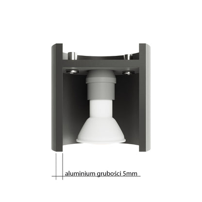 [EXP] Applique Murale Cylindrique en Aluminium Noir Mat