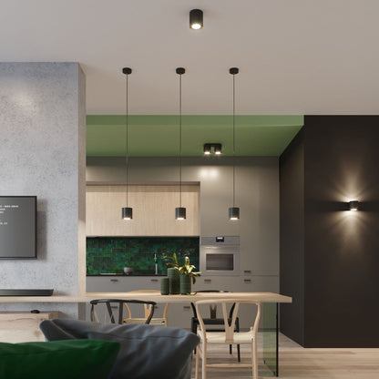 Applique Murale Cylindrique Noire