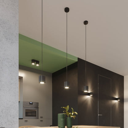 [EXP] Applique Murale Cylindrique en Aluminium Noir Mat