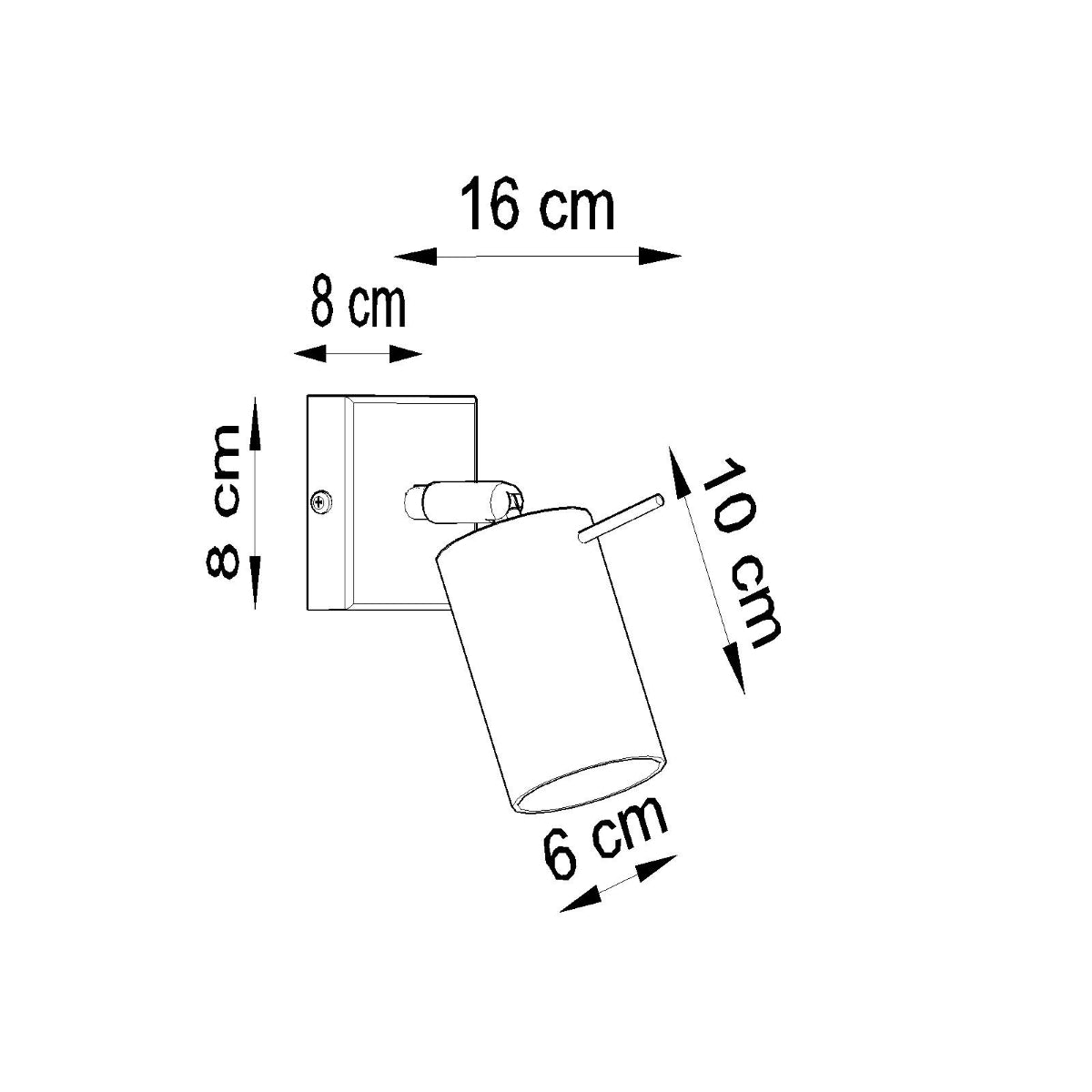 [EXP] Applique Directionnelle LED Acier Blanc