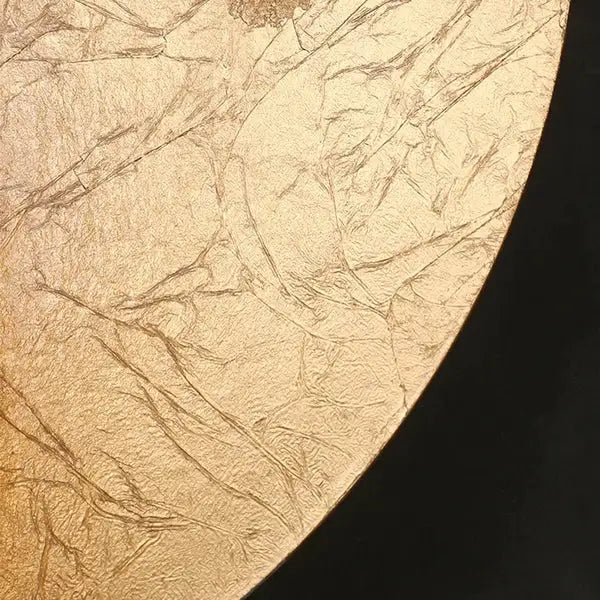 Applique Murale LED Design Éclipse Dorée