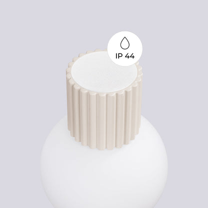 Applique Murale Halo Beige IP44 en Aluminium Nervuré