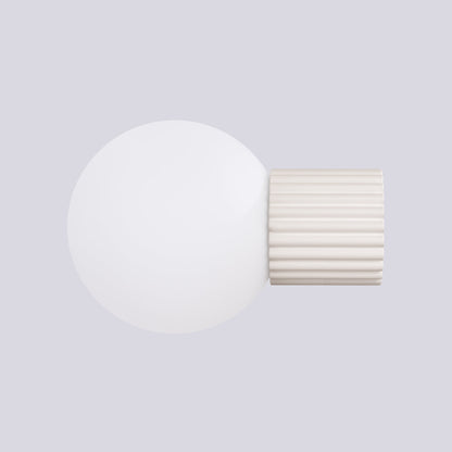 Applique Murale Halo Beige IP44 en Aluminium Nervuré