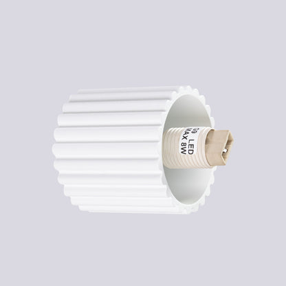 Applique Murale Halo Blanc IP44 en Aluminium Nervuré