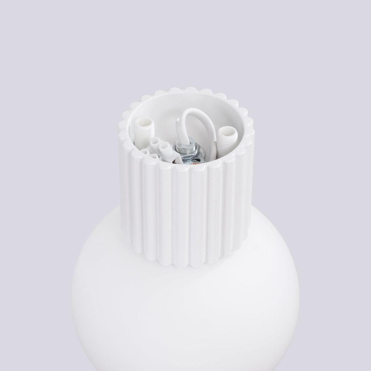Applique Murale Halo Blanc IP44 en Aluminium Nervuré