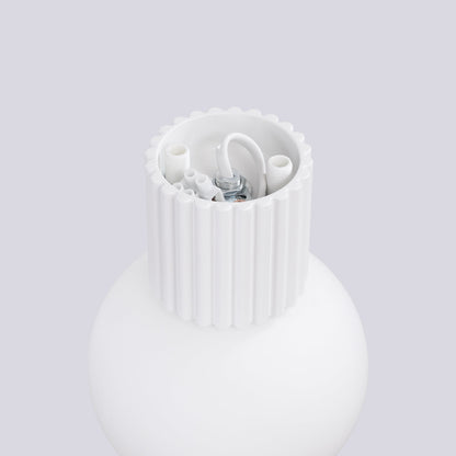 Applique Murale Halo Blanc IP44 en Aluminium Nervuré