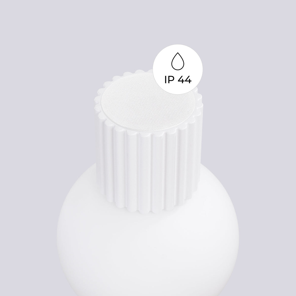 Applique Murale Halo Blanc IP44 en Aluminium Nervuré