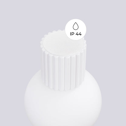 Applique Murale Halo Blanc IP44 en Aluminium Nervuré