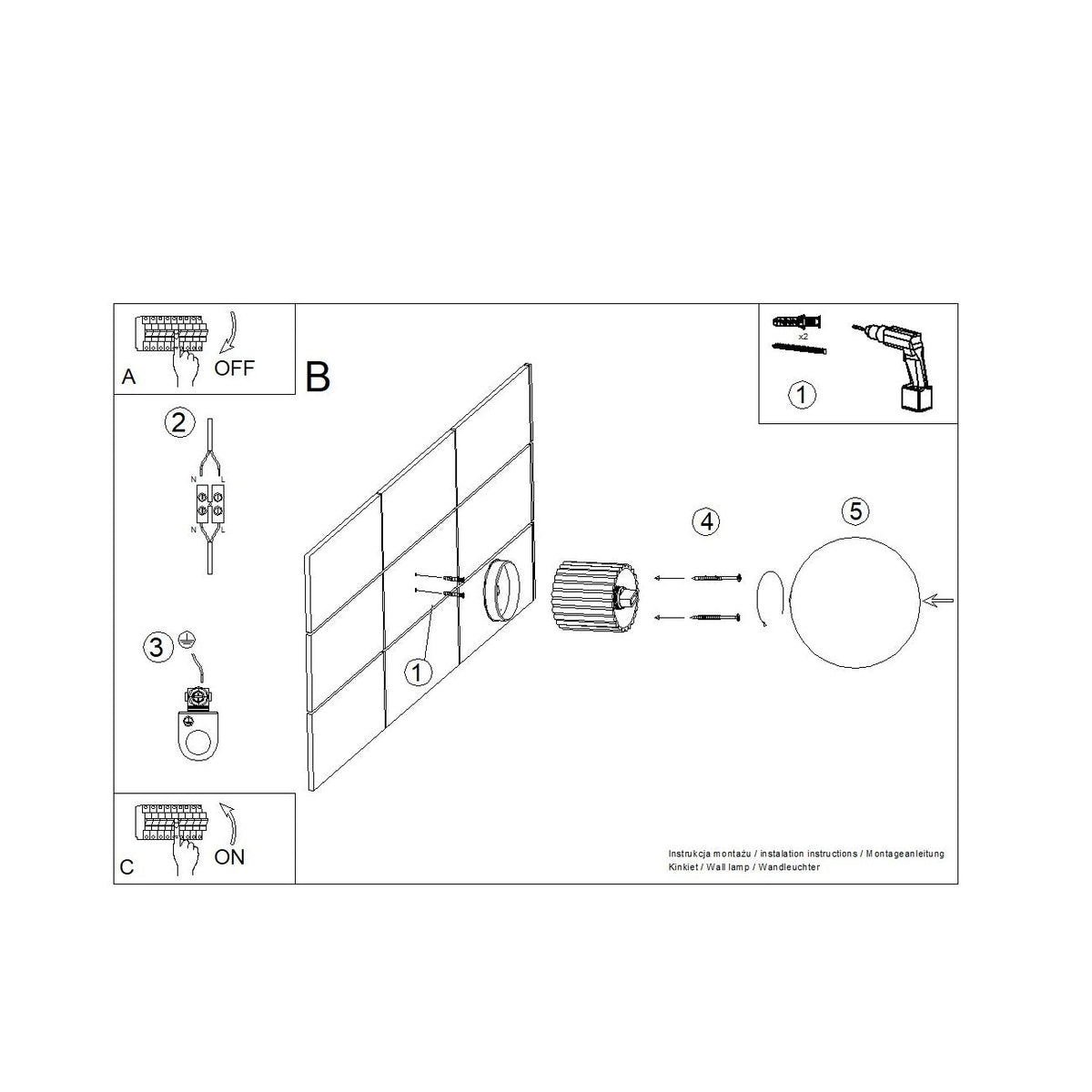 Applique Murale Halo Blanc IP44 en Aluminium Nervuré