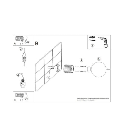 Applique Murale Halo Blanc IP44 en Aluminium Nervuré