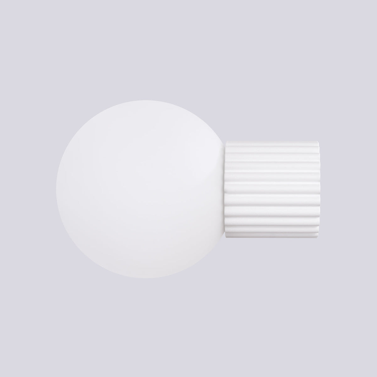 Applique Murale Halo Blanc IP44 en Aluminium Nervuré