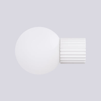 Applique Murale Halo Blanc IP44 en Aluminium Nervuré
