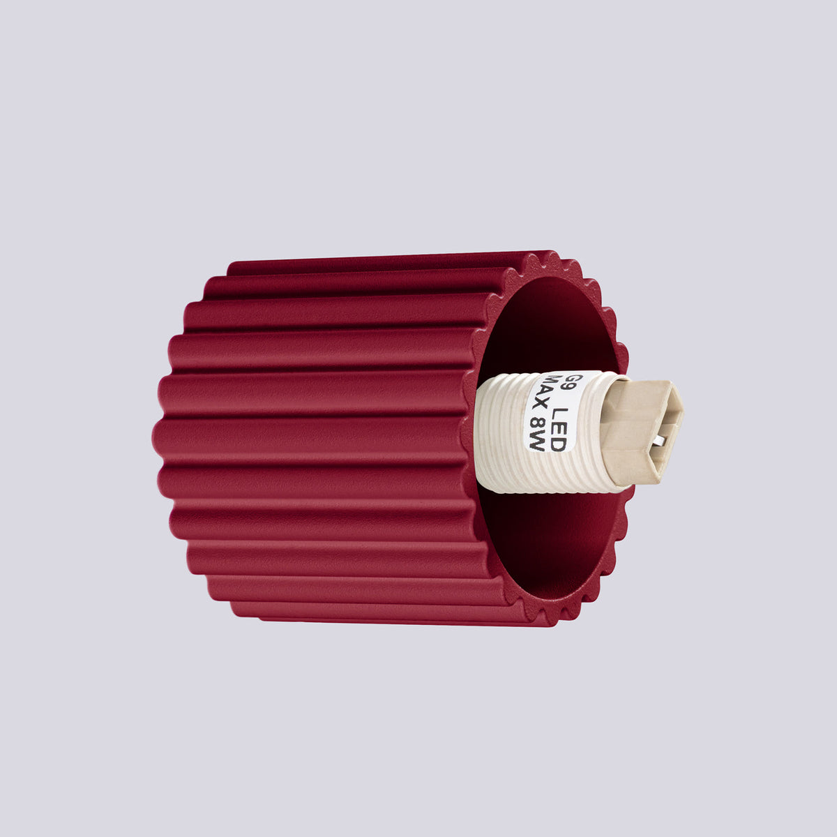 Applique Murale Halo Bordeaux IP44 en Aluminium Nervuré
