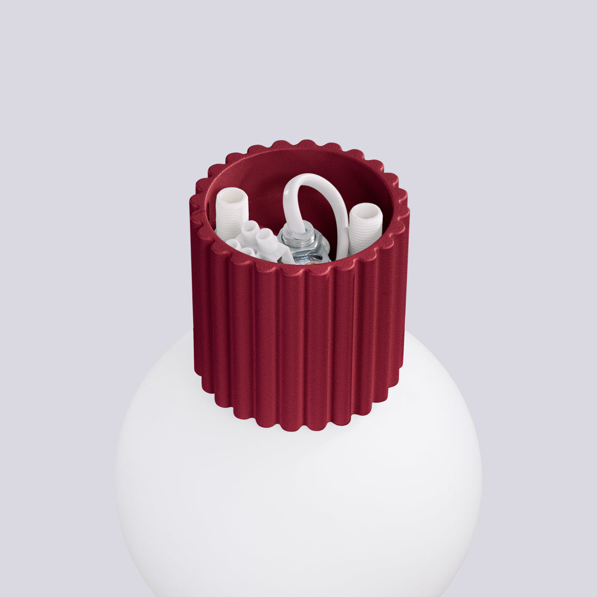 Applique Murale Halo Bordeaux IP44 en Aluminium Nervuré
