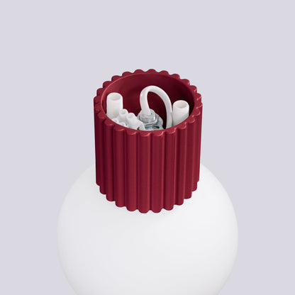 Applique Murale Halo Bordeaux IP44 en Aluminium Nervuré