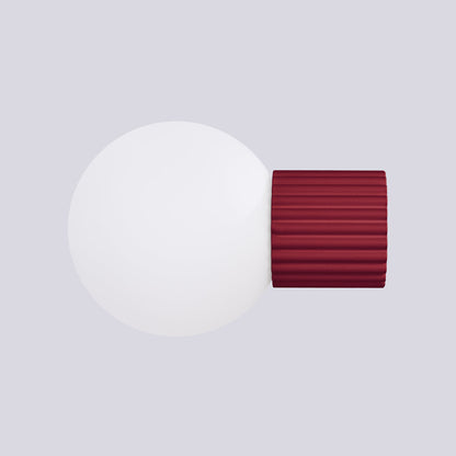 Applique Murale Halo Bordeaux IP44 en Aluminium Nervuré