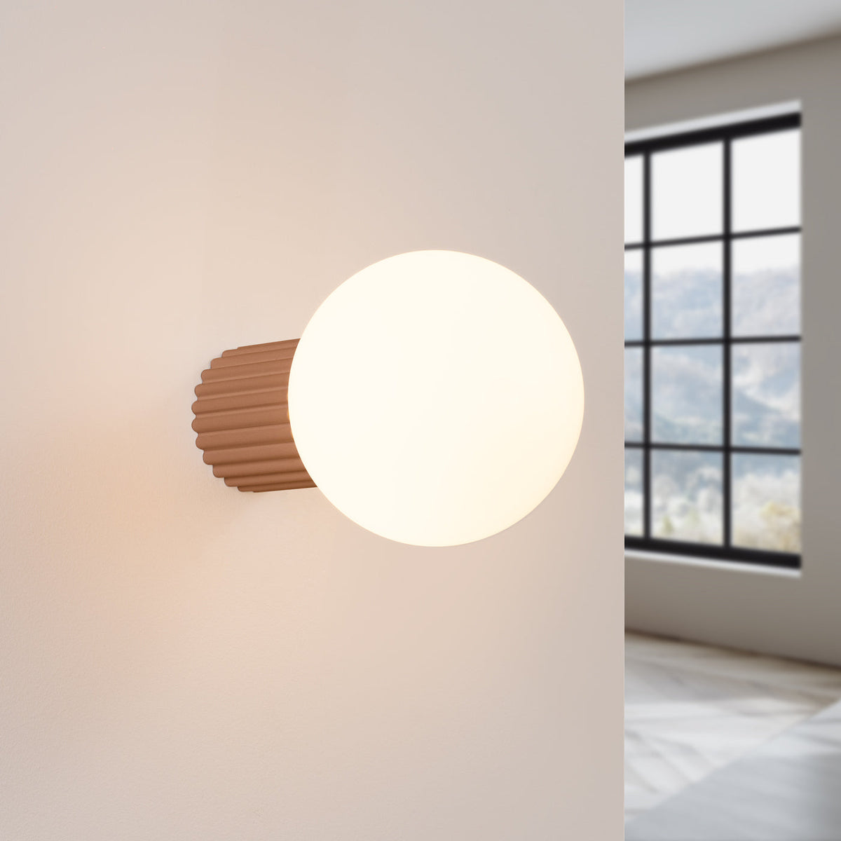 Applique Murale Halo Moka IP44 en Aluminium Nervuré