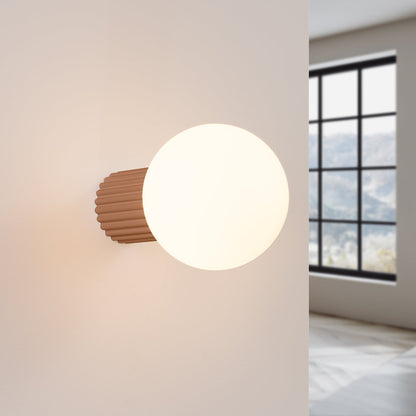 Applique Murale Halo Moka IP44 en Aluminium Nervuré