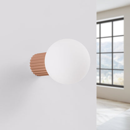 Applique Murale Halo Moka IP44 en Aluminium Nervuré