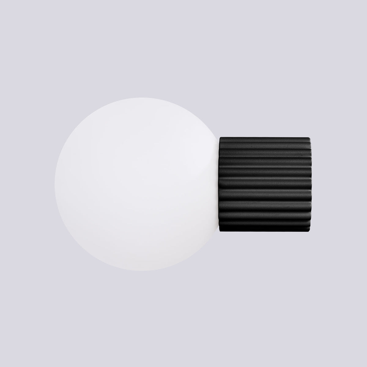 Applique Murale Halo Noir IP44 en Aluminium Nervuré