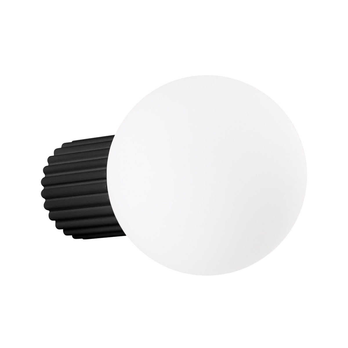 Applique Murale Halo Noir IP44 en Aluminium Nervuré