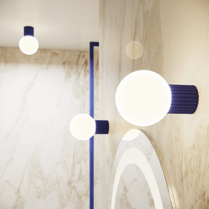 Applique Murale Halo Outremer IP44 en Aluminium Nervuré