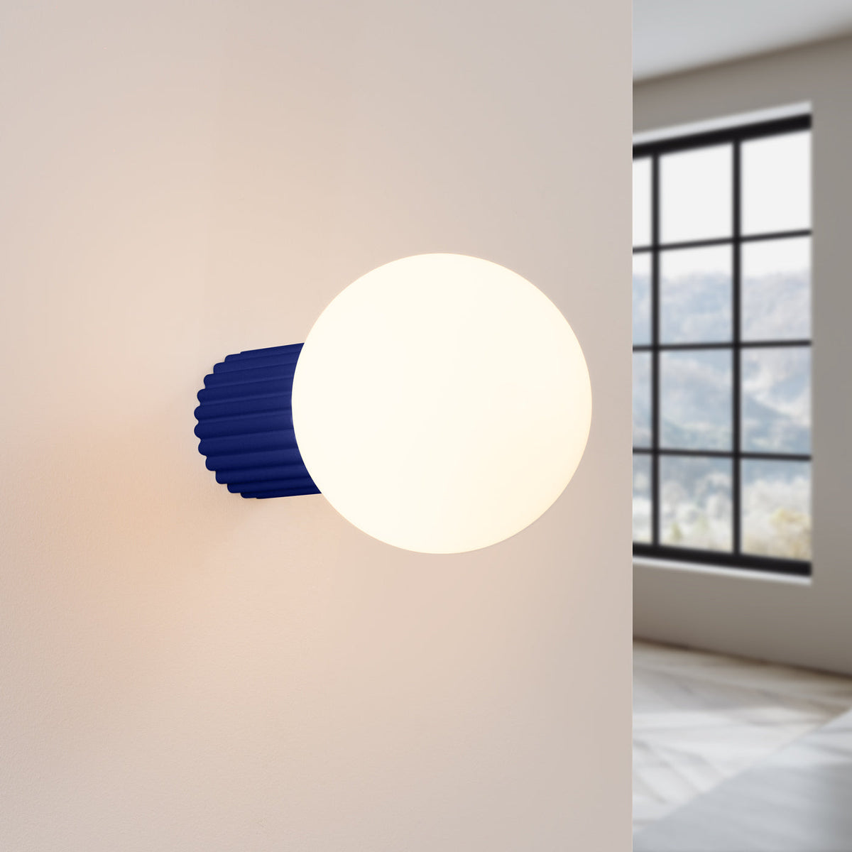 Applique Murale Halo Outremer IP44 en Aluminium Nervuré