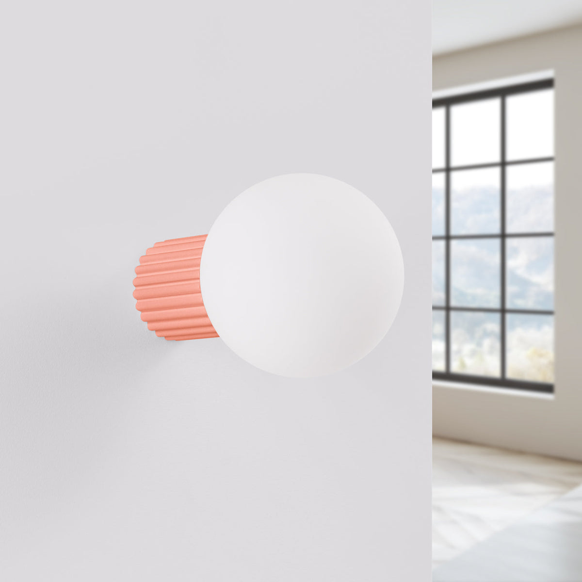 Applique Murale Halo Pêche IP44 en Aluminium Nervuré