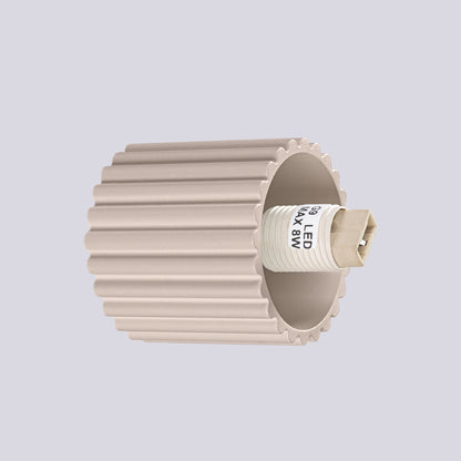 Applique Murale Halo Taupe IP44 en Aluminium Nervuré