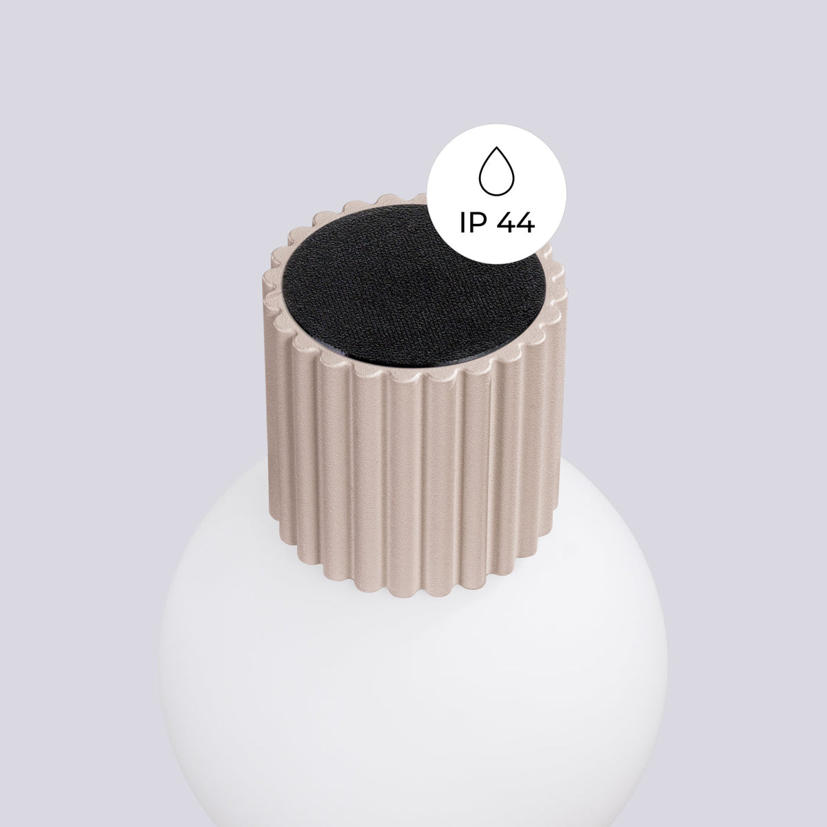 Applique Murale Halo Taupe IP44 en Aluminium Nervuré