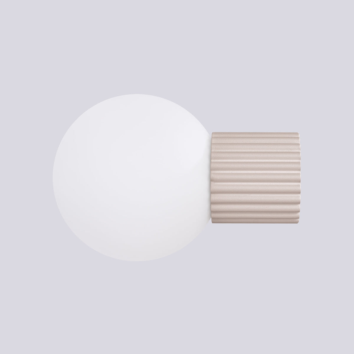 Applique Murale Halo Taupe IP44 en Aluminium Nervuré