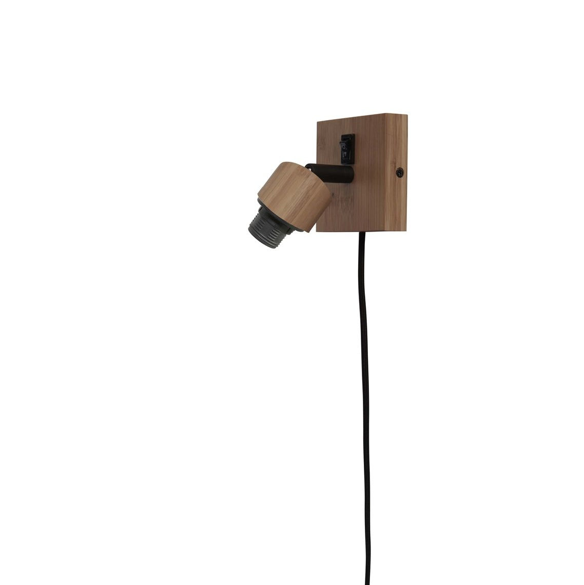 Applique Murale Java Orientable Bambou Noir et Naturel 15 cm