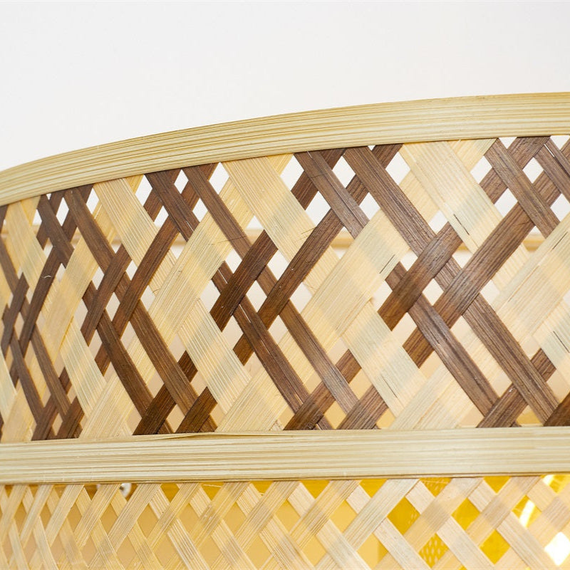 Applique Murale Langkawi Bambou Tressé Naturel et Brun 32 cm