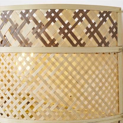 Applique Murale Langkawi Bambou Tressé Naturel et Brun 32 cm