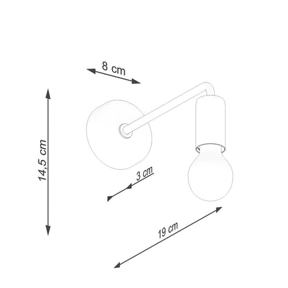 Applique Lumea Noire Bras Coudé Minimaliste